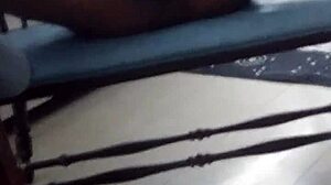 The shemale gives a sensual gay blast