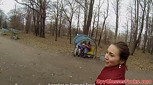 European amateur bent over for pov ass pounding on hidden cam