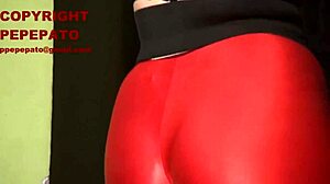 Tight pants middle aged woman