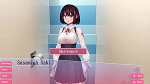Schoolgirl blowjob and masturbation in hgame style