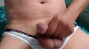gay boy masturbating in his underwear looks so hot