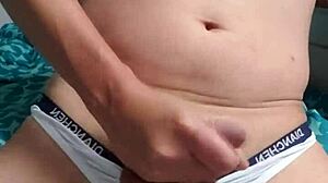 gay boy masturbating in his underwear looks so hot