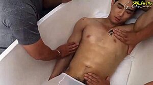 Hot Vietnamese gay model poses seductively