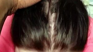 random thot passionately sucks huge black cock in deep interracial blowjob