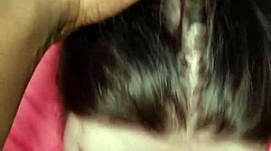 random thot passionately sucks huge black cock in deep interracial blowjob