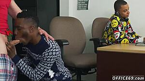 Cute light skinned straight boy with big dick explores gay experiences with a very homosexual guy