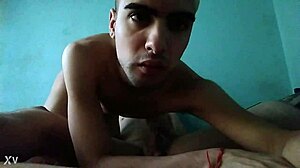 Latina Gay Oral Orgasm in Cam Session
