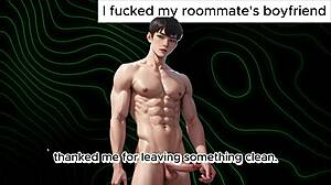 Roommate Sucks Straight Boyfriend's Cock