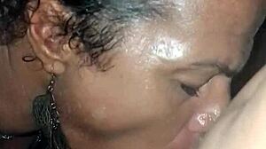 Sucking that huge cock!