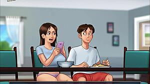 Summertime saga episode with big cock and small tits