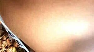 Amateur Brunette In The Forest Reveals Her Fresh, Round Ass