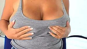 Blonde Brandy Talore flaunts her big tits enticingly