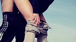 Intense blowjob and doggystyle cumshot on the road. Bent over for more.