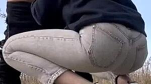 Intense blowjob and doggystyle cumshot on the road. Bent over for more.