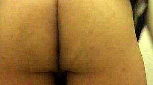 Shemale Inserts Tampon in Toilet.