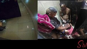 Sorayyaa, Leo Ogro, Casal Sapeca RJ, and Tom Ogrinho have fun in the bathroom