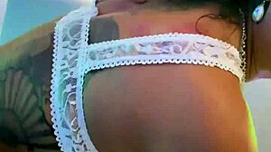 Cali Caliente Butt Plugged Petite Cutie Cums in Lingerie