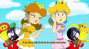 Peach and Daisy Get Wild in Lesbian Action! Sub Español!