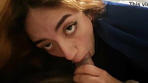 i give a tasty blowjob to a cute teen, ending with cumshot