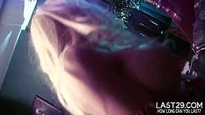 Blonde Face Covered in Jizz After Taking Cock!