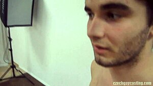 Petr 4252 shines in a raw Czech gay casting session.