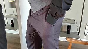 yuri gaucho shows off his big gay dick in the mirror.