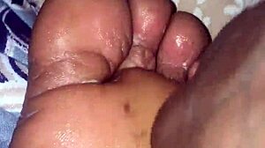 Great Girlfriend provides wonderful footjob