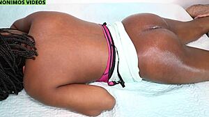 Massage that wet ebony ass!