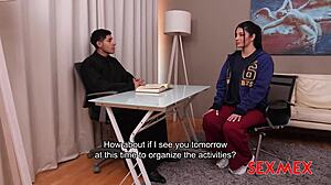 Salome Gil Seductively Tempts the New Priest with Her Alluring Charms and Provocative Moves