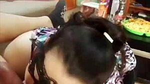 This masked blowjob and deepthroat session is episode six, so intense!