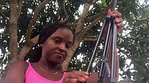 Crazy Bitch Unboxes Package In Front Of Strangers