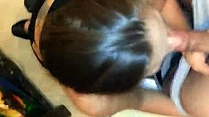 Intense blowjob session featuring deep cock sucking and oral pleasure