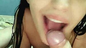 Student gives yummy blowjob after classroom lesson.