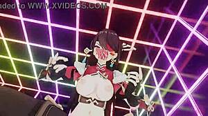 Masked Bitch Beidou Rides Hard in Wild 3D Sex