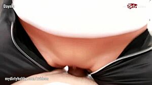 I caught Daynia jerking off and joined for a wild German blonde creampie session.