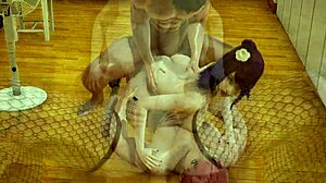 Konan endures intense threesome double penetration.