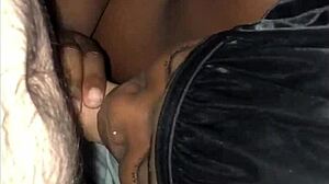 Ebony Amateur Sucks Monster Cock Late Night