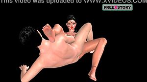 Animated 3D Video of Japanese Man and Indian Woman