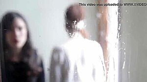 Intriguing spitting fetish in close-up scene