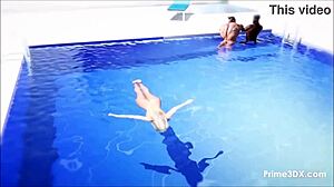 Is Gloria getting fucked at the pool by Prime3DX?