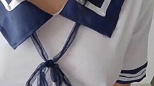Big-boobed teen gets pumzied in missionary style by guy