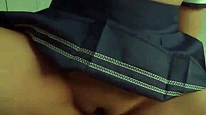 Horny teen with huge tits gets fucked in missionary POV creampie.