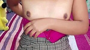 Latina Girl Masturbates to Squirting Orgasm