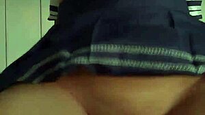 Horny teen with huge tits gets fucked in missionary POV creampie.