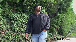 Cum Meat: Black Bear Roughly Fucks Old School Friend Twink with Monster Cock.