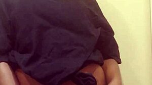 Ebony Naejae Strips And Squirts In Close Up