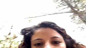 alana explores small tits in personal reflection