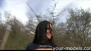 Gorgeous Brunette Sucks Huge Dick!