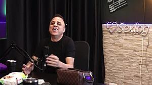 Freddy the king of dogging in sheer red lingerie, doggystyle without stopping 😏