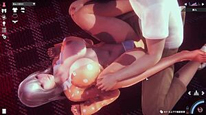 White-Haired Girl Intense Sex